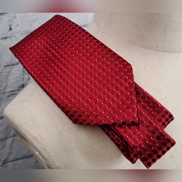 NWT Donald Trump Signature Collection Men's Neck Tie Red Silk Metallic 60" - Picture 1 of 9